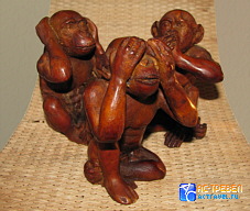 Три обезьяны. Гипс