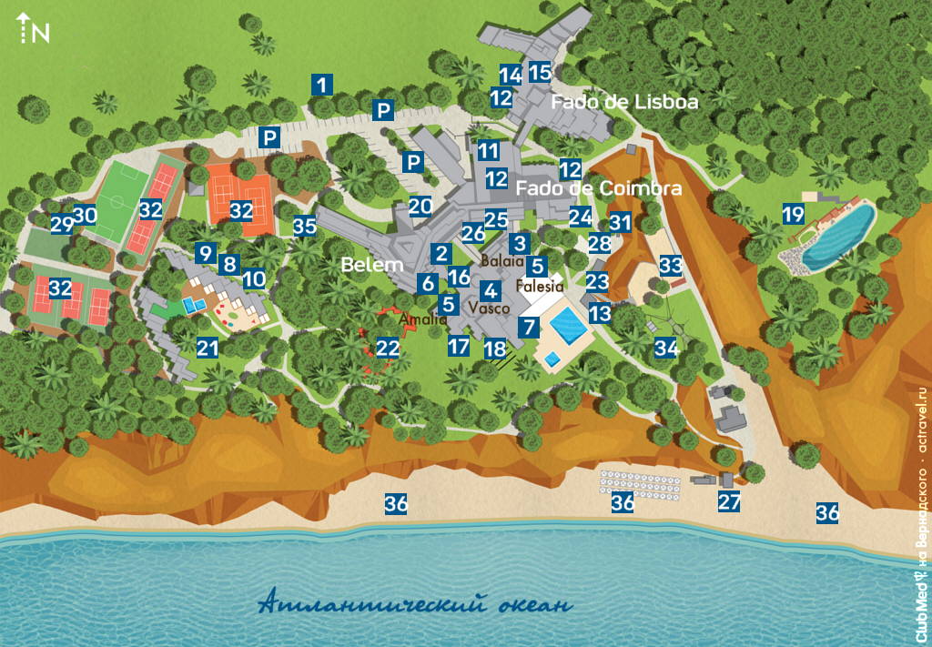 Схема курорта Club Med Da Balaia