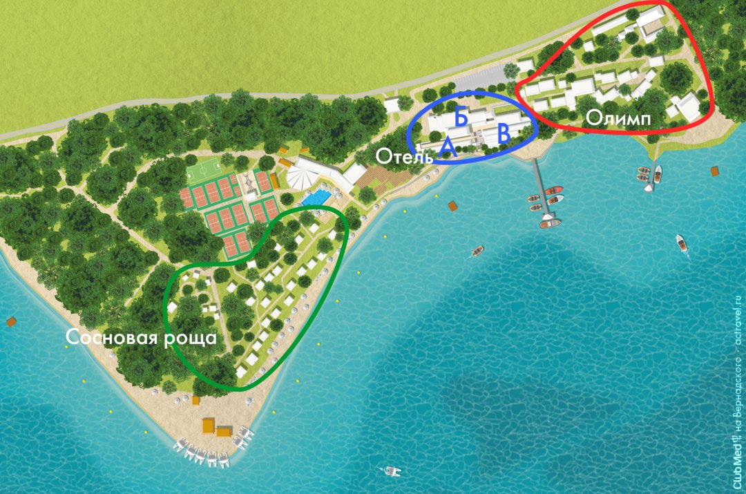План-схема курорта Club Med Gregolimano