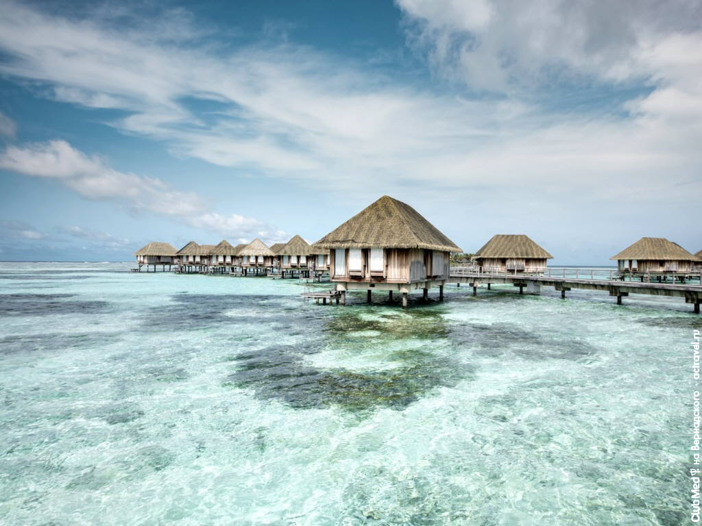 Водные бунгало зоны «5 трезубцев» на курорте Club Med Kani, Мальдивы