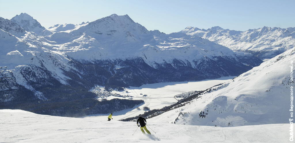 Горные лыжи в Санкт-Морице, Швейцария