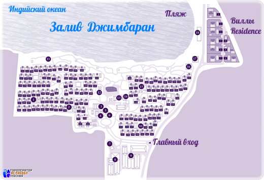 План отеля Four Seasons Resort Bali Jimbaran Bay