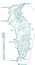 Карта острова Гваделупе