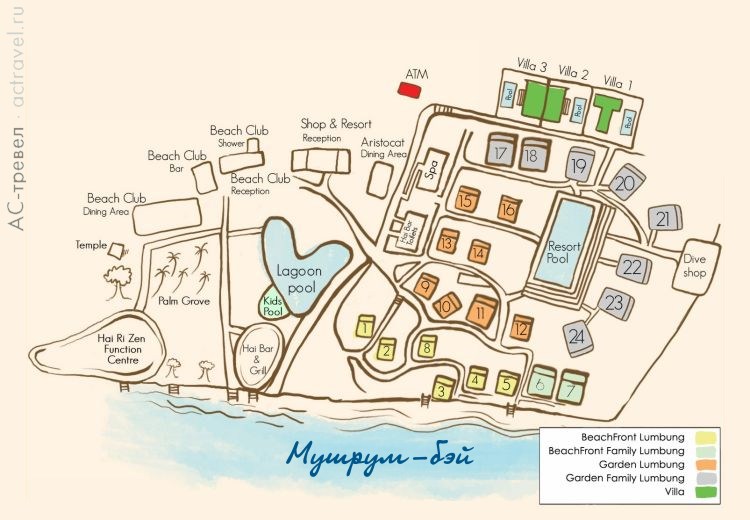 План курорта Hai Tide Beach Resort