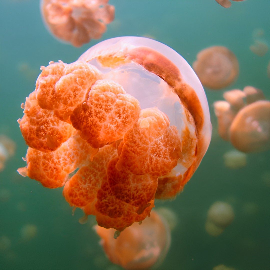 Золотые медузы кормят своих подопечных симбионтов