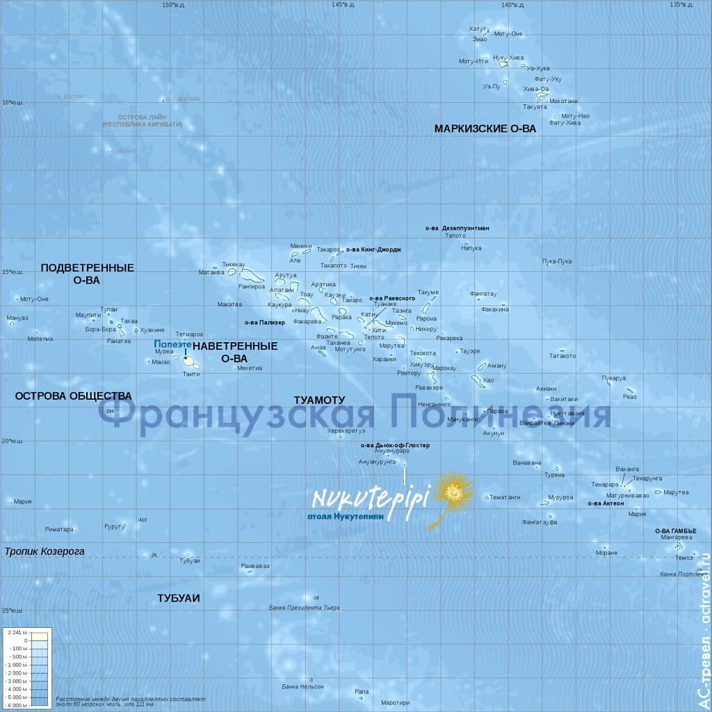 Положение отеля Nukutepipi на карте Французской Полинезии
