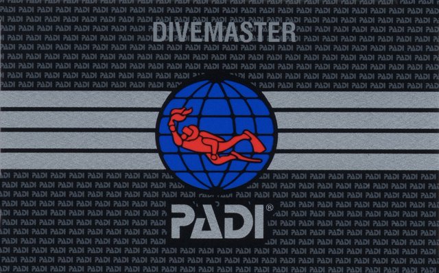 Сертификат PADI Divemaster