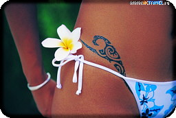 Современная традиционная полинезийская татуировка