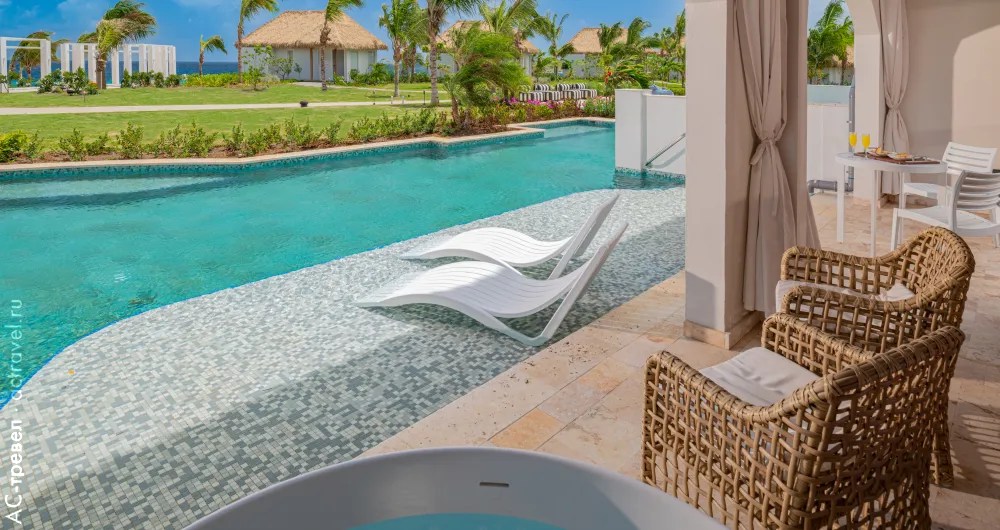  Amante One Bedroom Swim-up Oceanview Butler Suite with Patio Tranquility Soaking Tub   Sandals Royal Curaçao