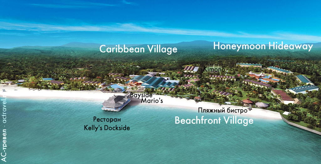План отеля Sandals Halcyon Beach