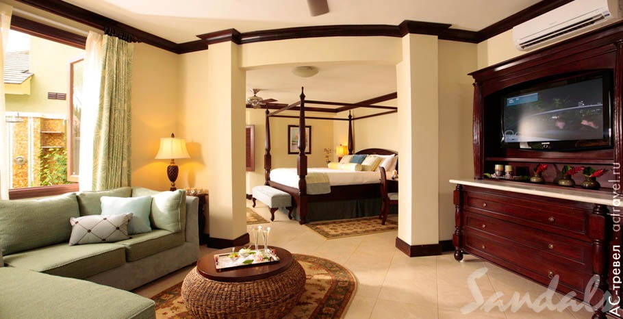 Номер Millionaire Honeymoon 1 Bdrm. Butler Suite with Private Pool Sanctuary в отеле Sandals Negril