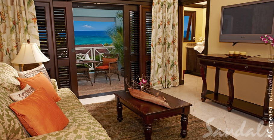 Номер Butler Village Oceanview One Bedroom Poolside Villa Suite with Private Pool в отеле Sandals Ochi