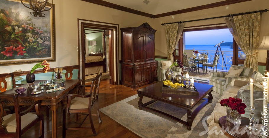 Номер Imperial Oceanfront One Bedroom Butler Suite в отеле Sandals Royal Plantation