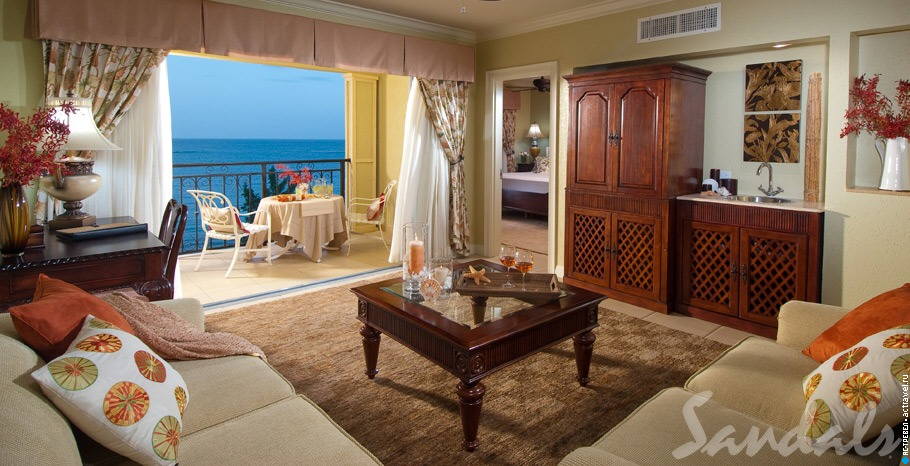 Номер Penthouse Beachfront One Bedroom Butler Suite отеля Sandals South Coast