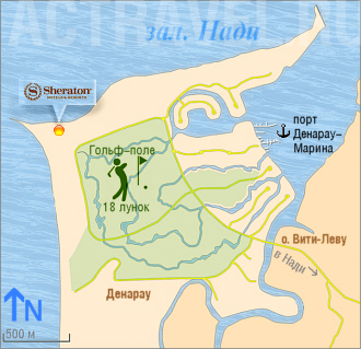 Положение Sheraton Denarau Villas на карте