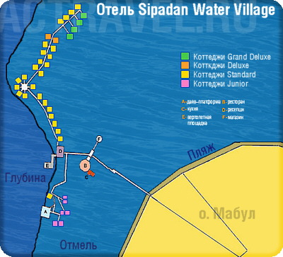 План отеля Sipadan Water Village