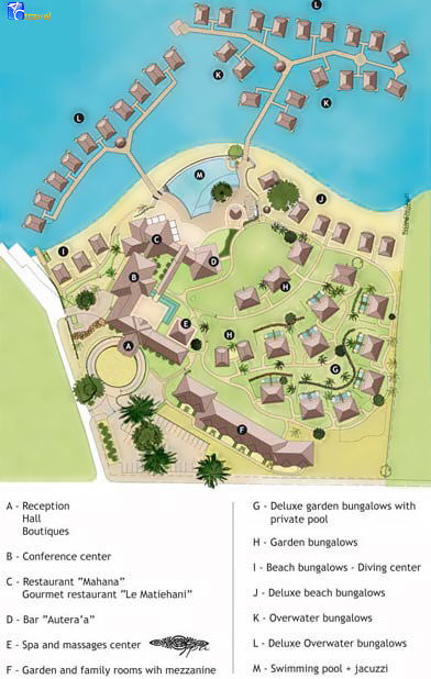 Схема отеля Manava Beach Resort