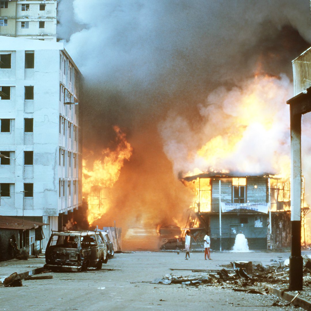 Пожары во время вторжения армии США в Панаму, 1989 г.